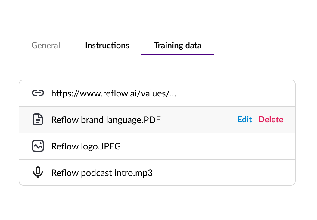 Add or remove training data to improve your agents' response