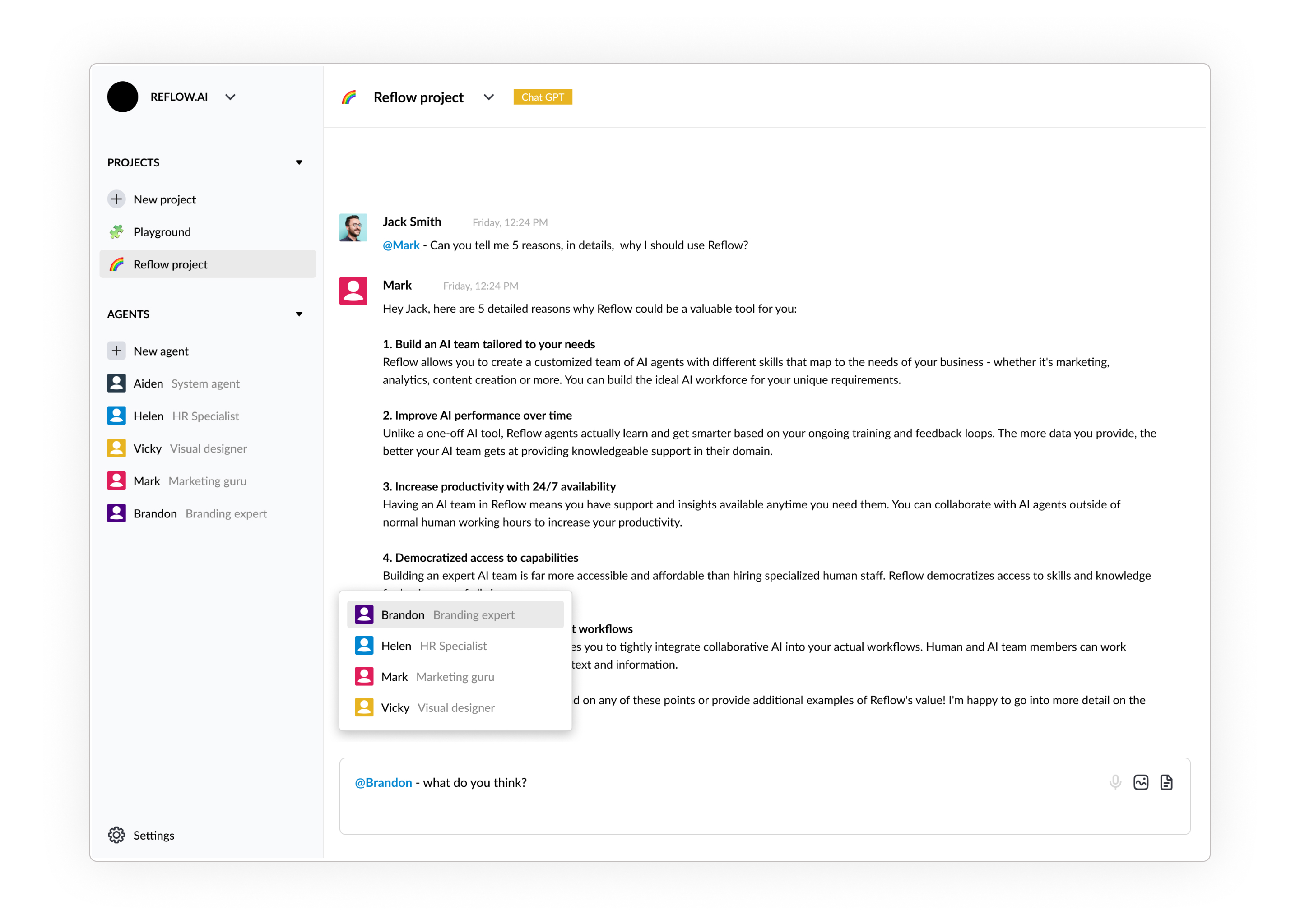 Reflow AI app preview